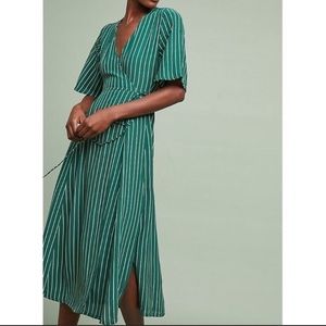 Faithfull the Brand Paseo Rich Green Wrap Dress 4